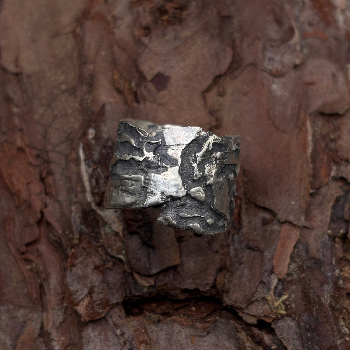 Tree Bark Gallery Ring .3