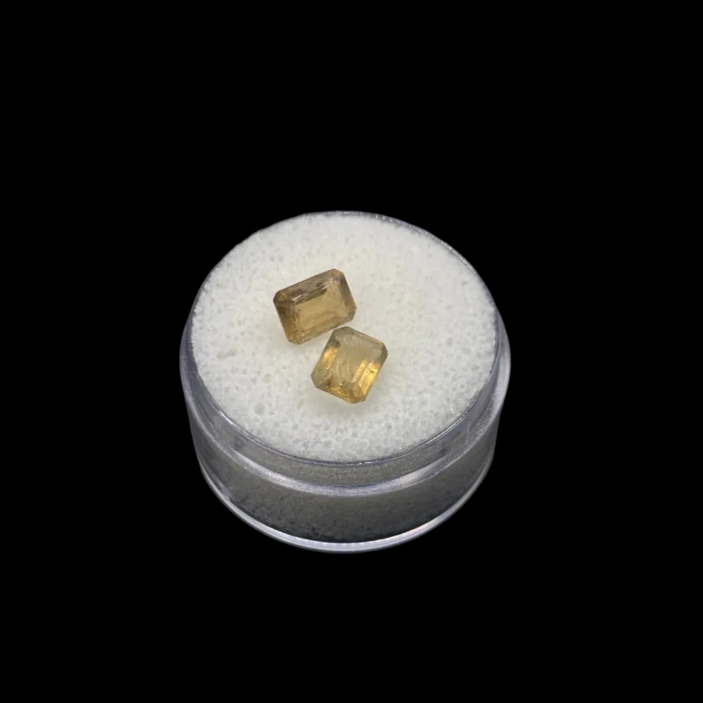 Yellow Topaz Faceted Rectangles