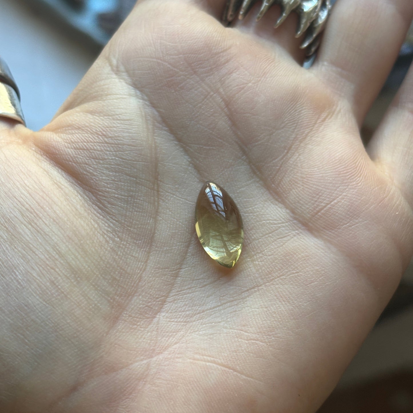 Lime Quartz Cabochon Marquise