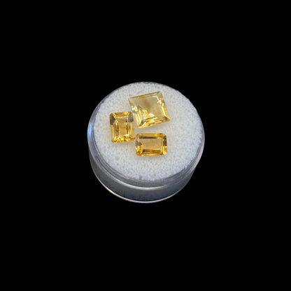 Citrine Faceted Square/Rectanlge