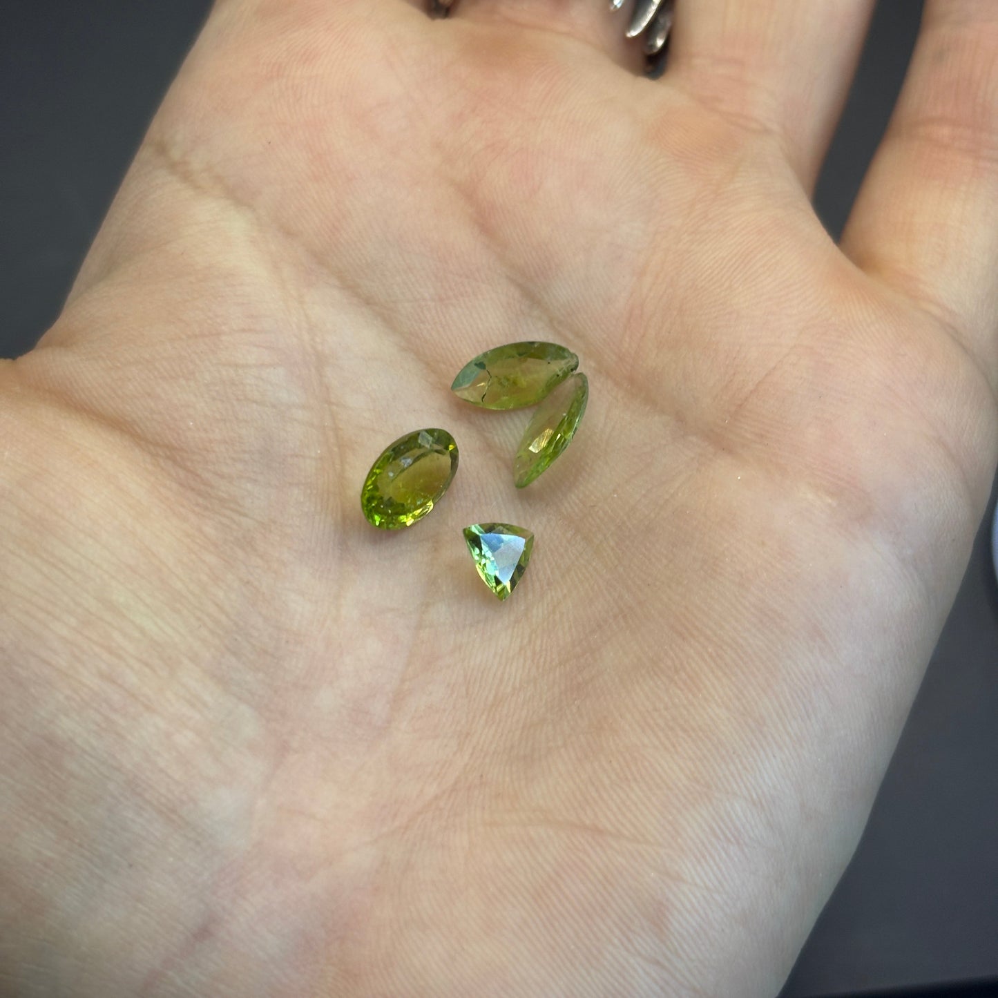 Peridot Faceted Oval/Trilliant/Marquise