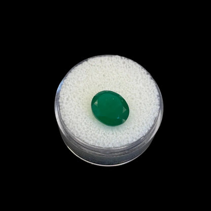 Emerald Quartz Faceted Oval