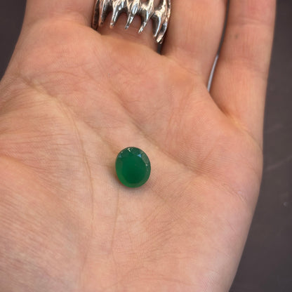 Emerald Quartz Faceted Oval