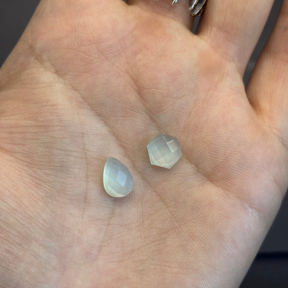Chalcedony Faceted Hexagon/Tear