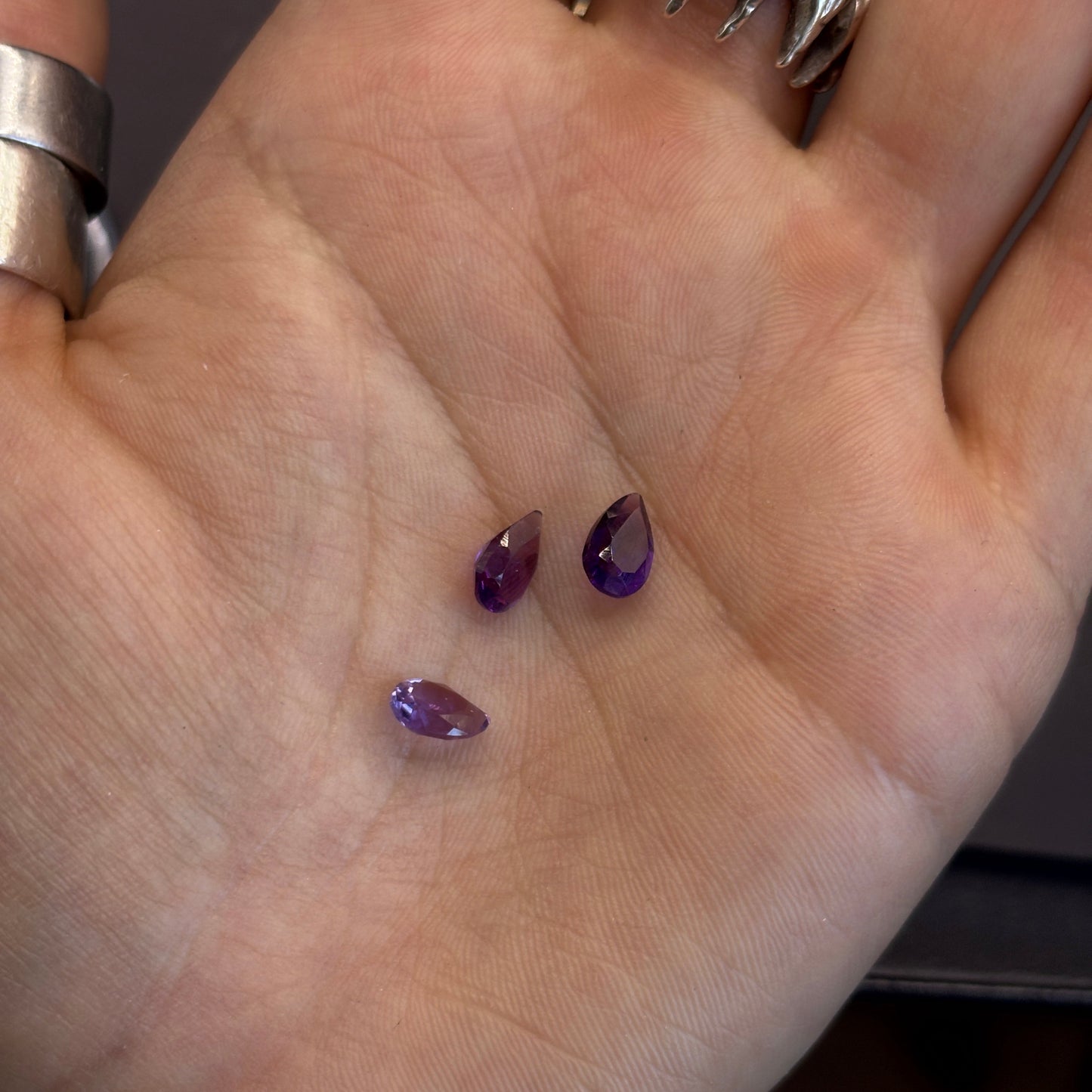 Amethyst Faceted Drops