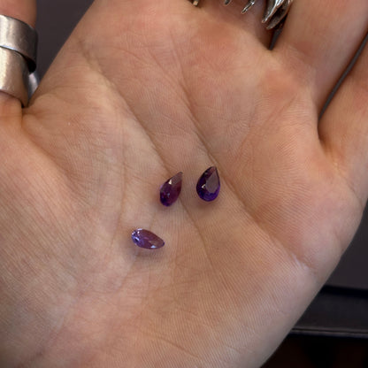 Amethyst Faceted Drops