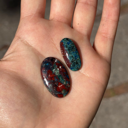 Blood Chrysocolla Cabochons