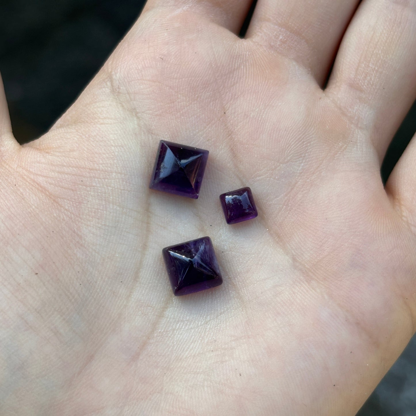 Amethyst Cabochon Squares