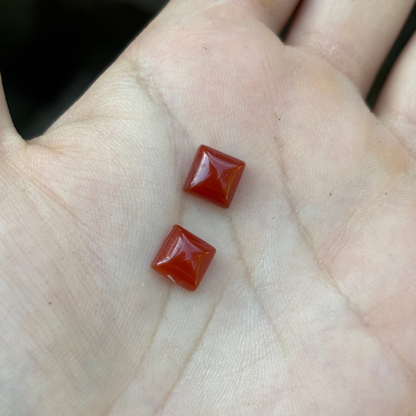 Carnelian Cabochon Squares
