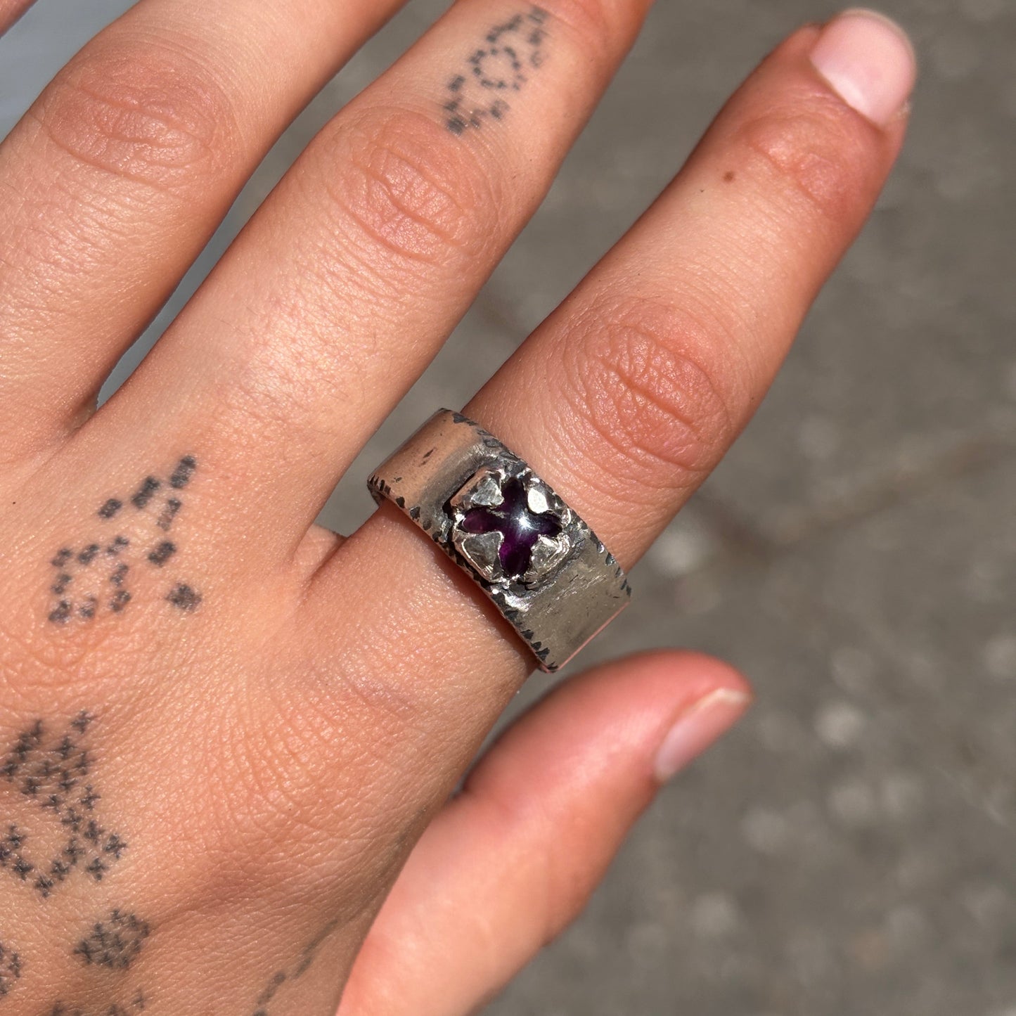 Pochote Band Thin Onyx / Silver