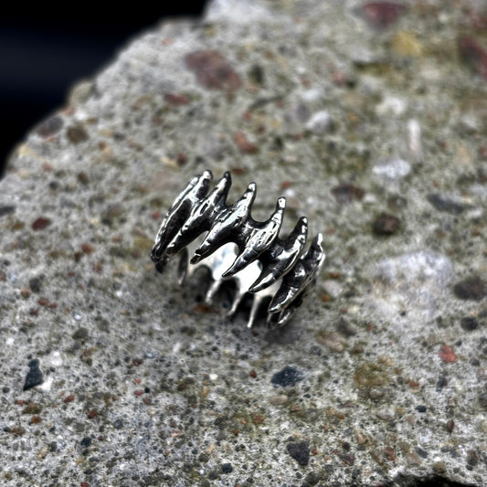 Centipede Ring OXIDISED