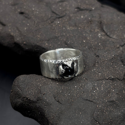 Pochote Band Thin Onyx / Silver
