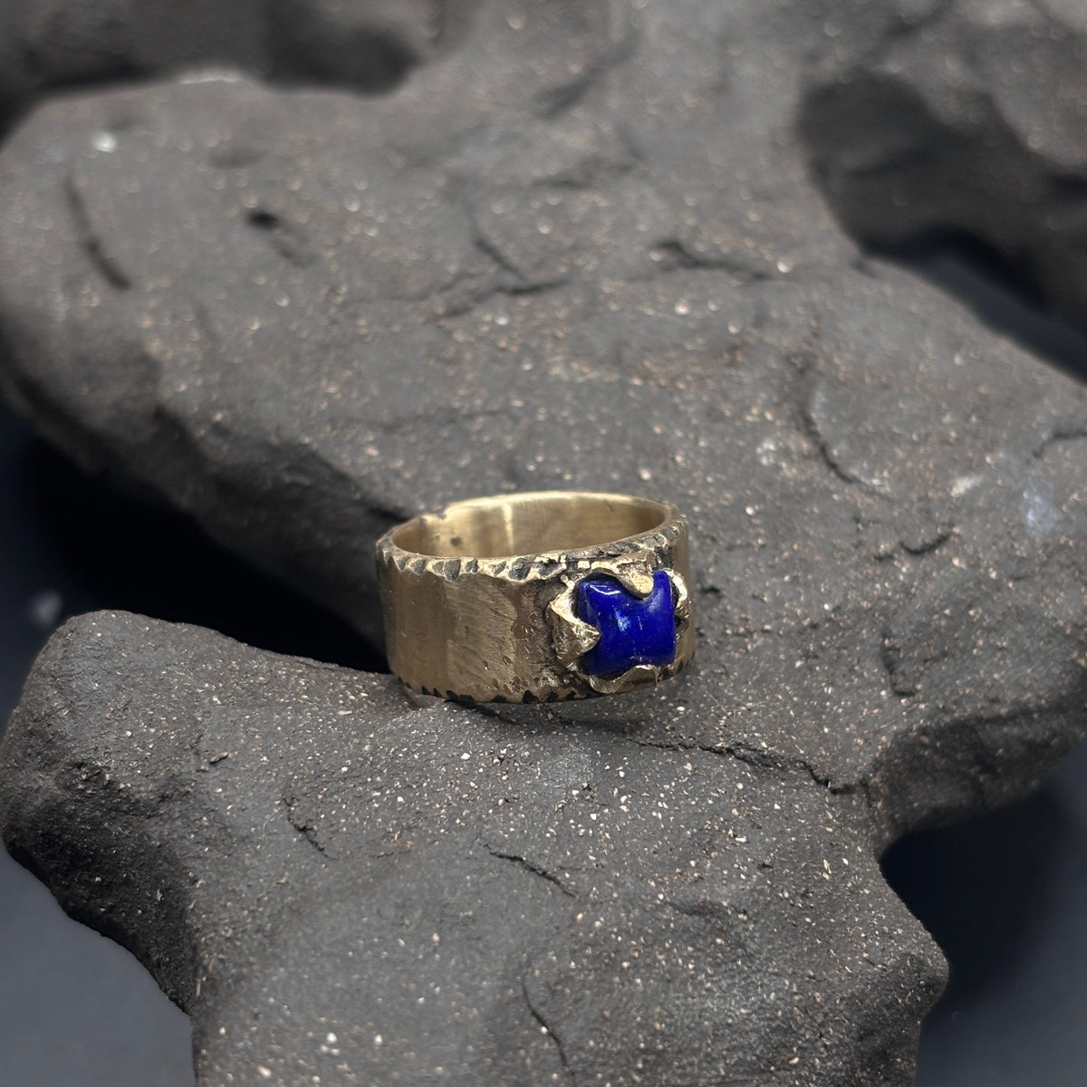 Pochote Band Thin x Lapis Lazuli / Bronze