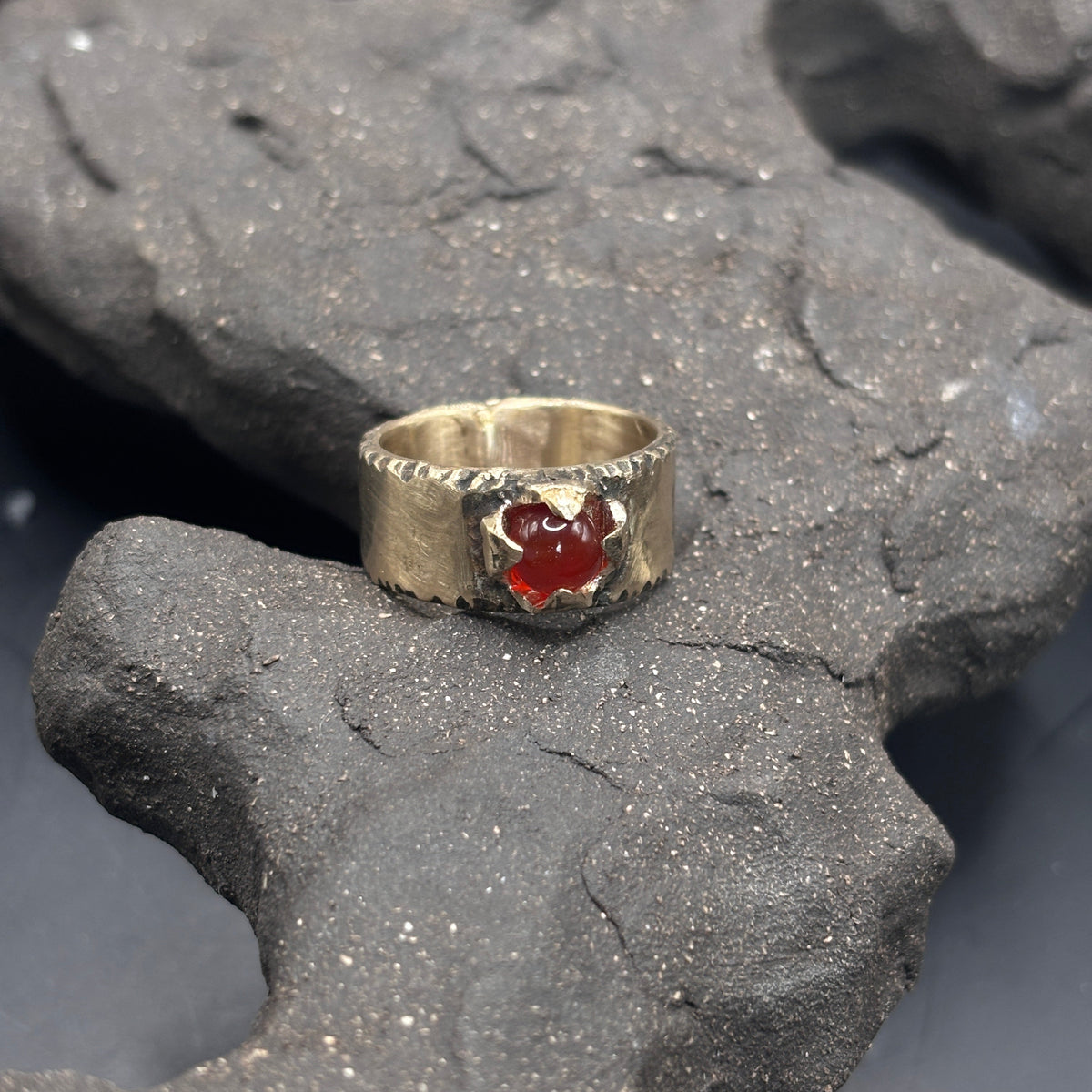 Pochote Band Thin x Carnelian / Bronze