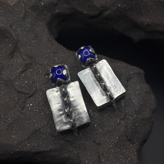 Pochote x Lapis Earrings