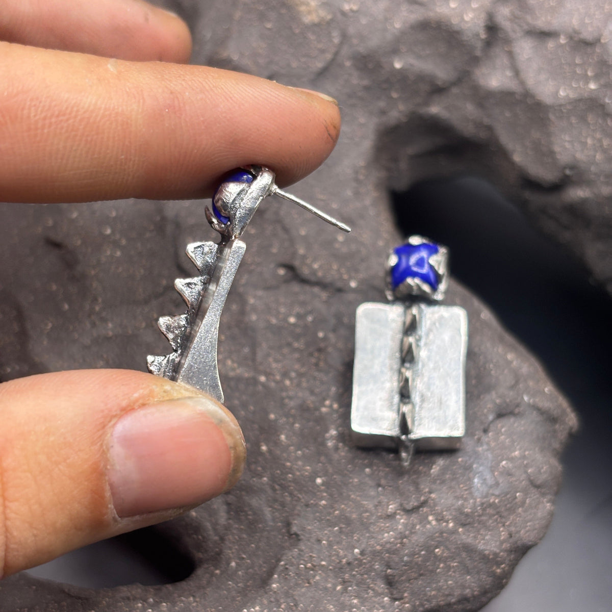 Pochote x Lapis Earrings